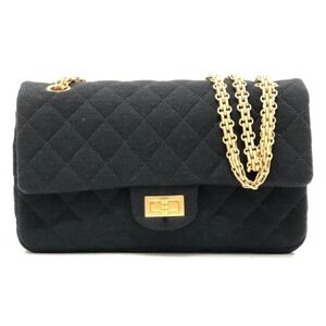 CHANEL Matelasse 25 2.55 Coco Chanel Message Motif Double Chain Shoulder Bag ...